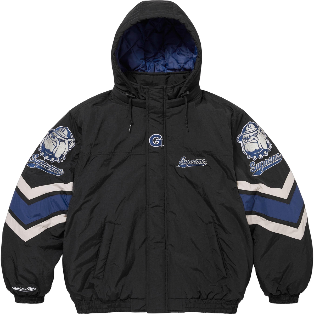 Supreme Supreme Mitchell & Ness NCAA Hooded Stadium Jacket (FW24) - $368