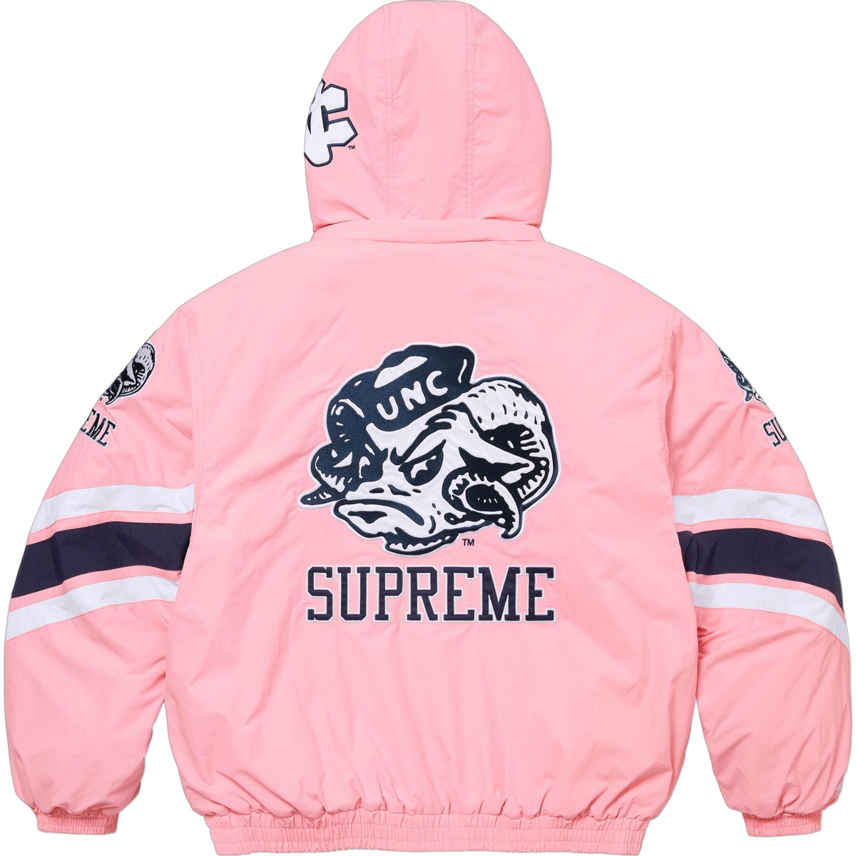 Supreme Supreme Mitchell & Ness NCAA Hooded Stadium Jacket (FW24) - $368