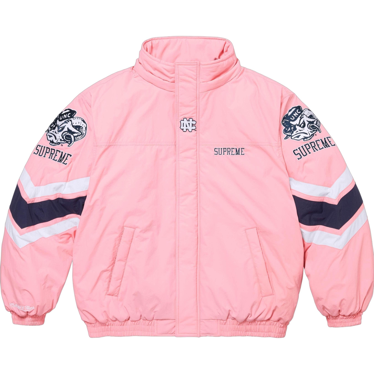 Supreme Supreme Mitchell & Ness NCAA Hooded Stadium Jacket (FW24) - $368
