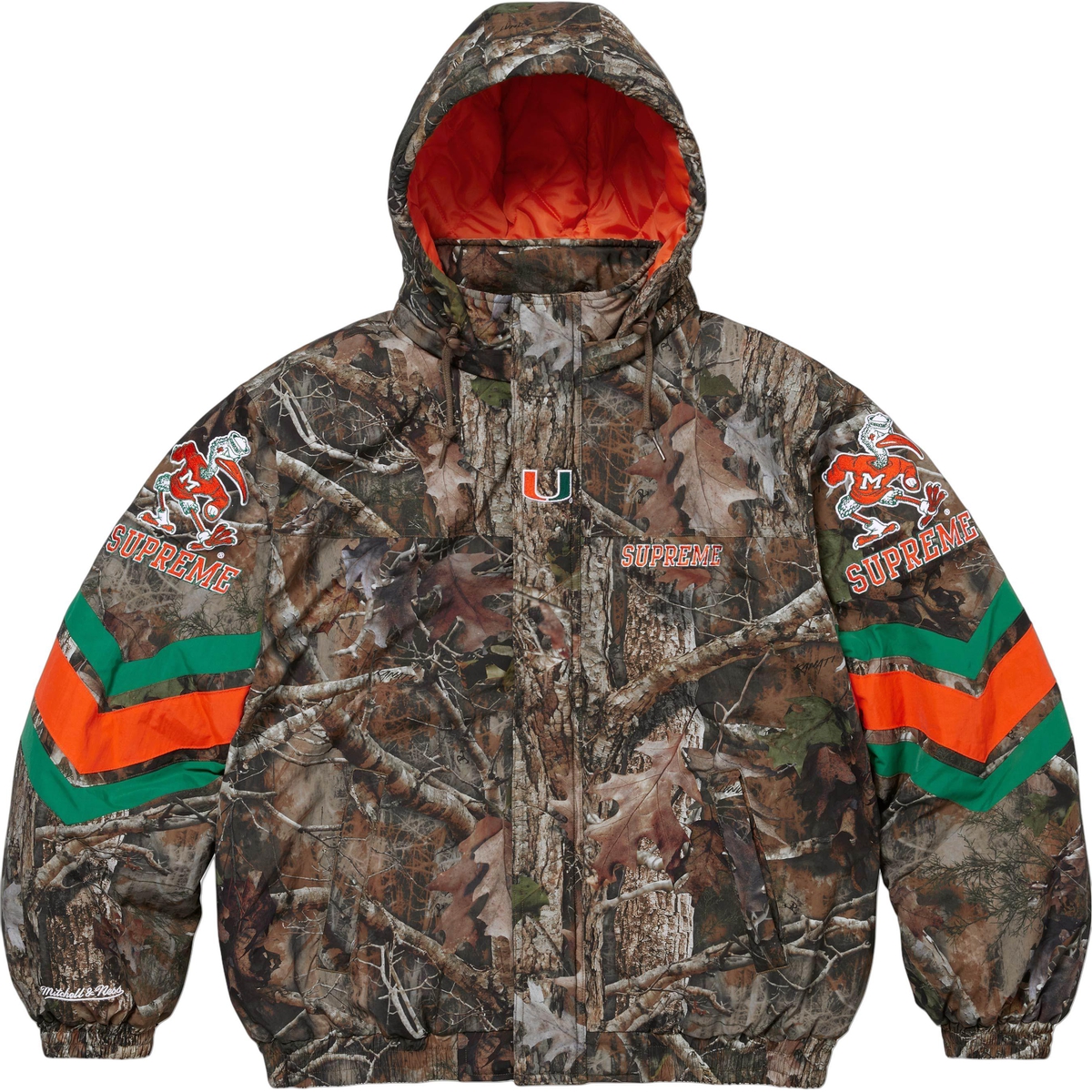 Supreme Supreme Mitchell & Ness NCAA Hooded Stadium Jacket (FW24) - $368