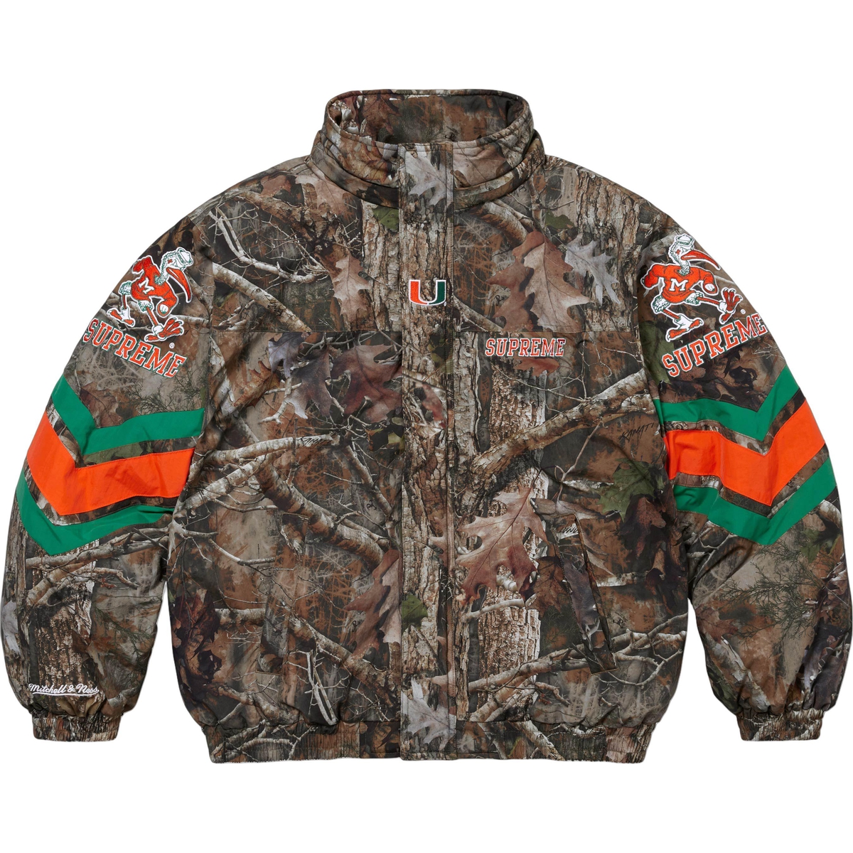 Supreme Supreme Mitchell & Ness NCAA Hooded Stadium Jacket (FW24) - $368
