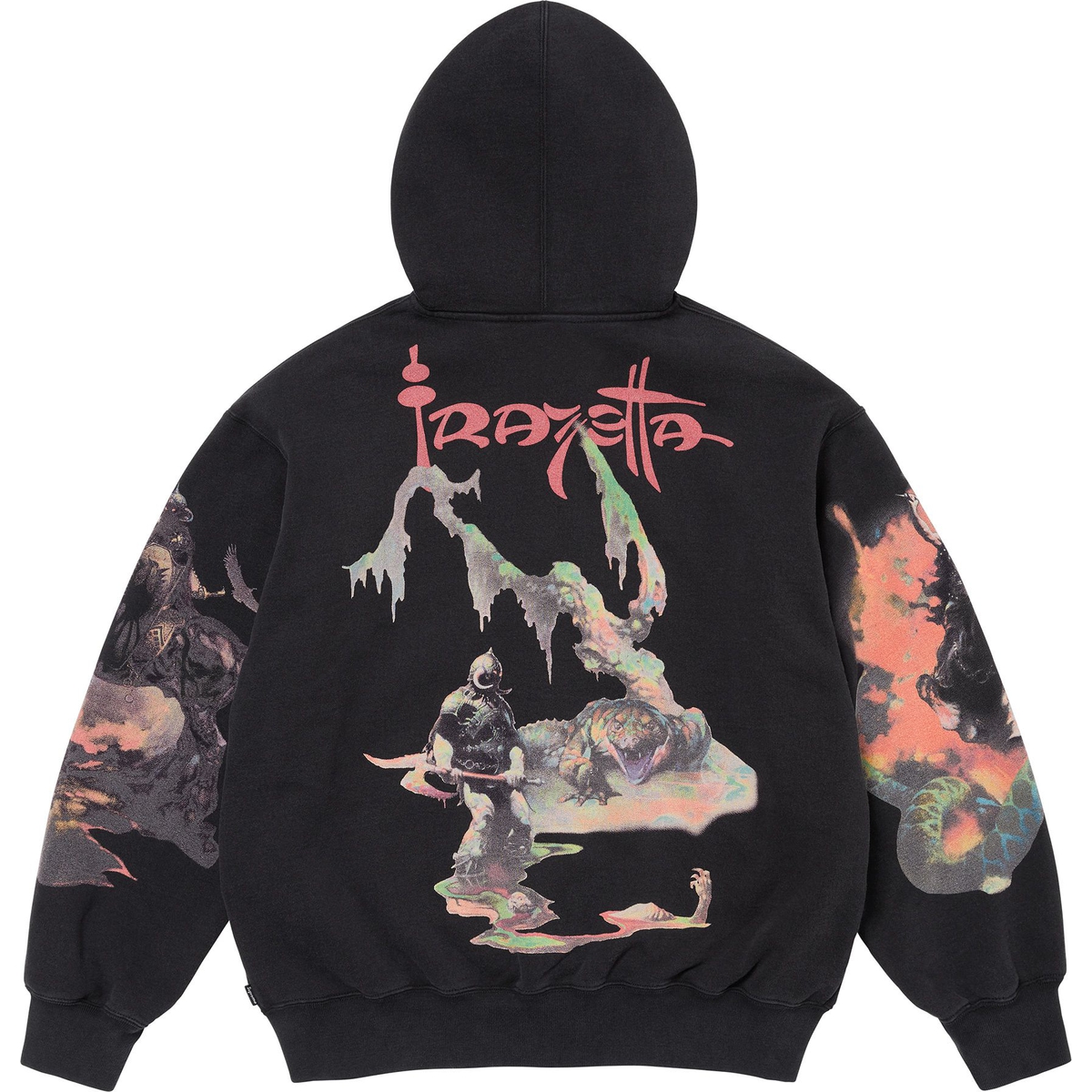 Supreme Supreme Frank Frazetta Zip Up Hooded Sweatshirt (FW24) - Black - $198