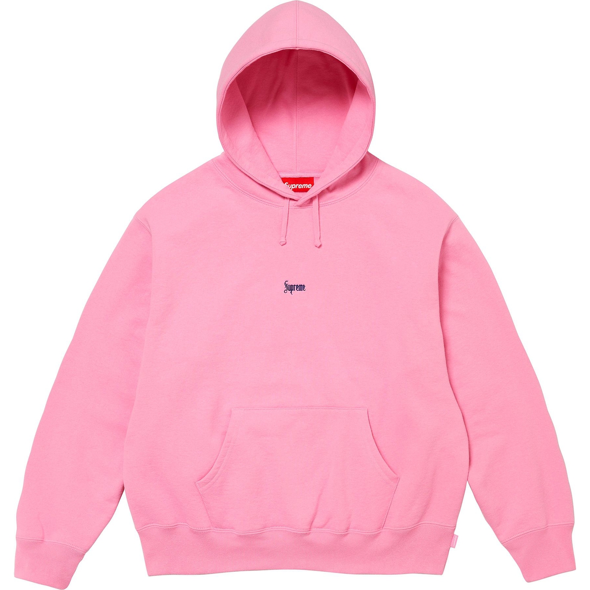 Supreme Micro Logo Hooded Sweatshirt (FW24) - Pink - $158