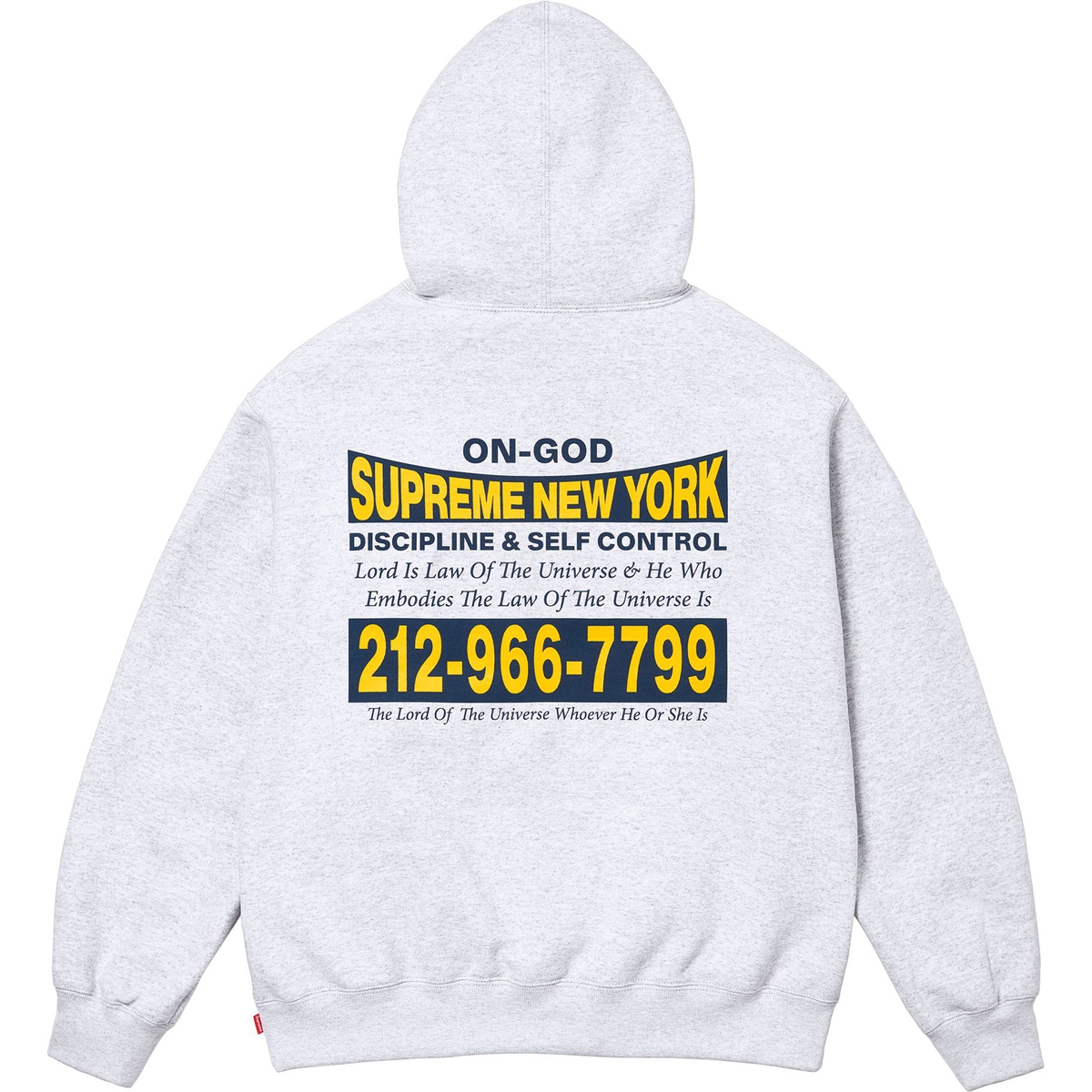 Supreme On God Hooded Sweatshirt (FW24) - Ash Grey - $158