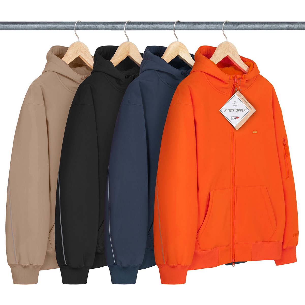 Supreme WINDSTOPPER Zip Up Hooded Sweatshirt (FW24) - Group Shots - $198