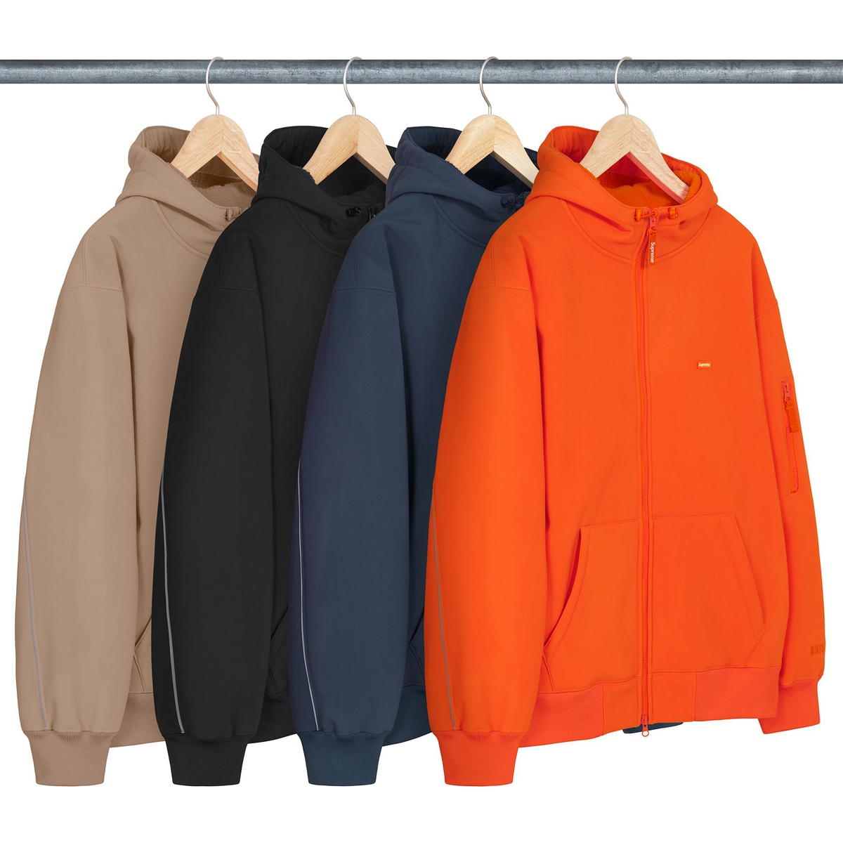 Supreme WINDSTOPPER Zip Up Hooded Sweatshirt releasing on Week 19 for fall winter 2024