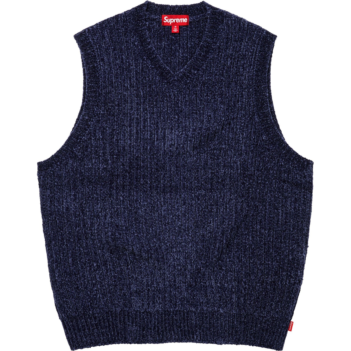 Supreme Chenille Sweater Vest (FW24) - Navy - $138