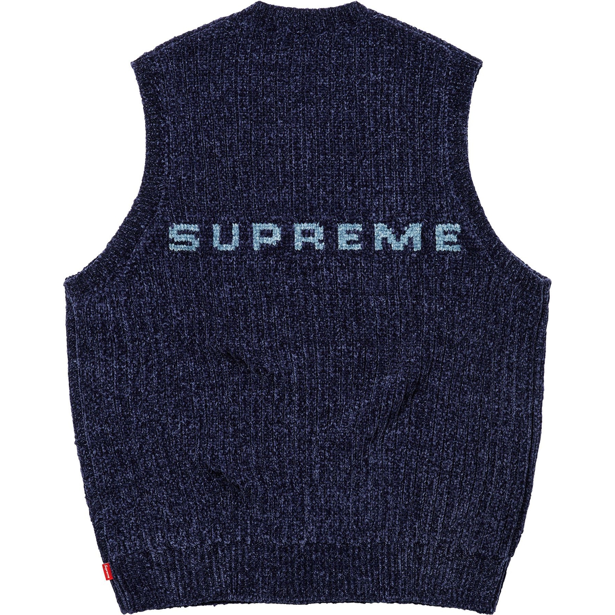 Supreme Chenille Sweater Vest (FW24) - Navy - $138
