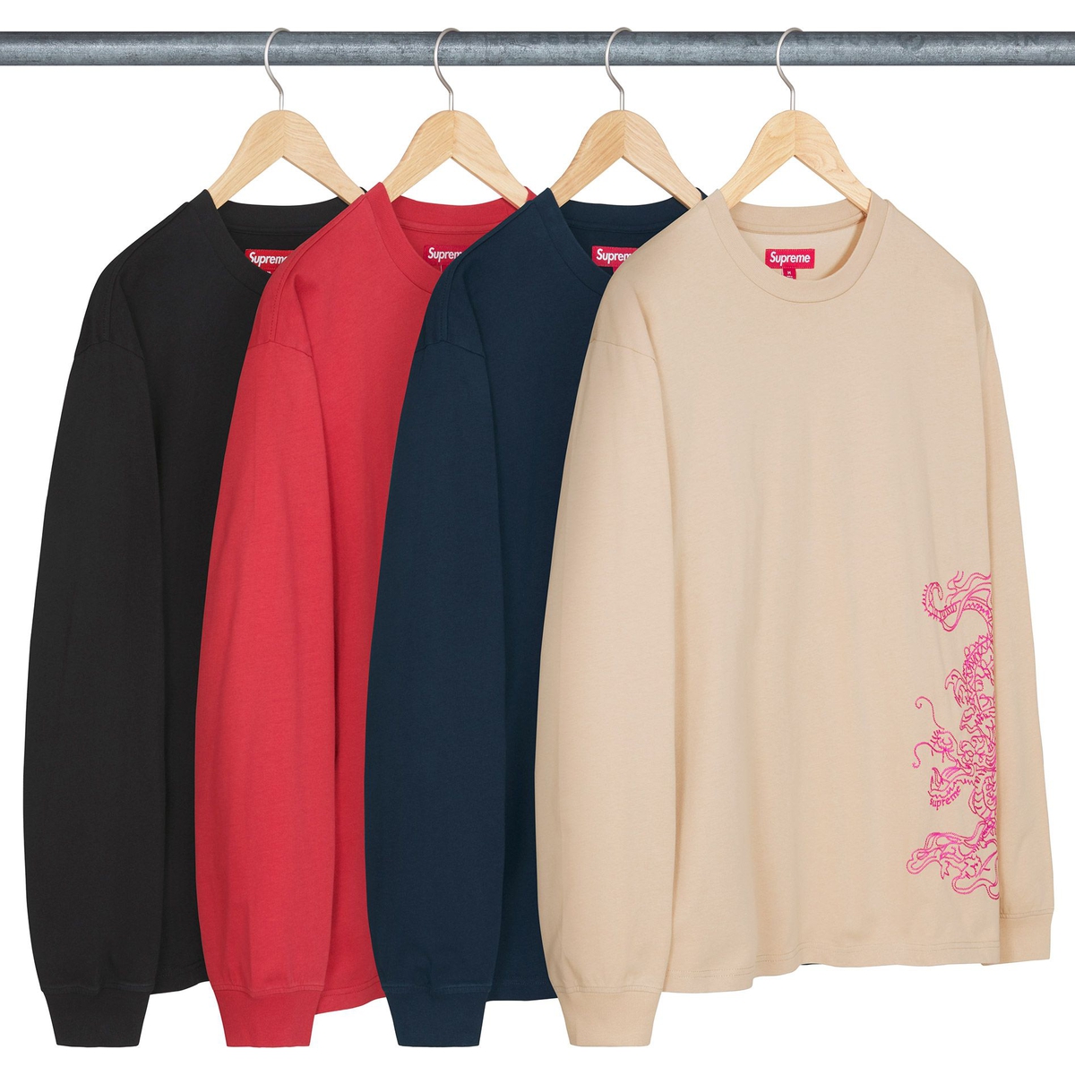 Supreme Dragon Embroidered L S Top releasing on Week 12 for fall winter 2024