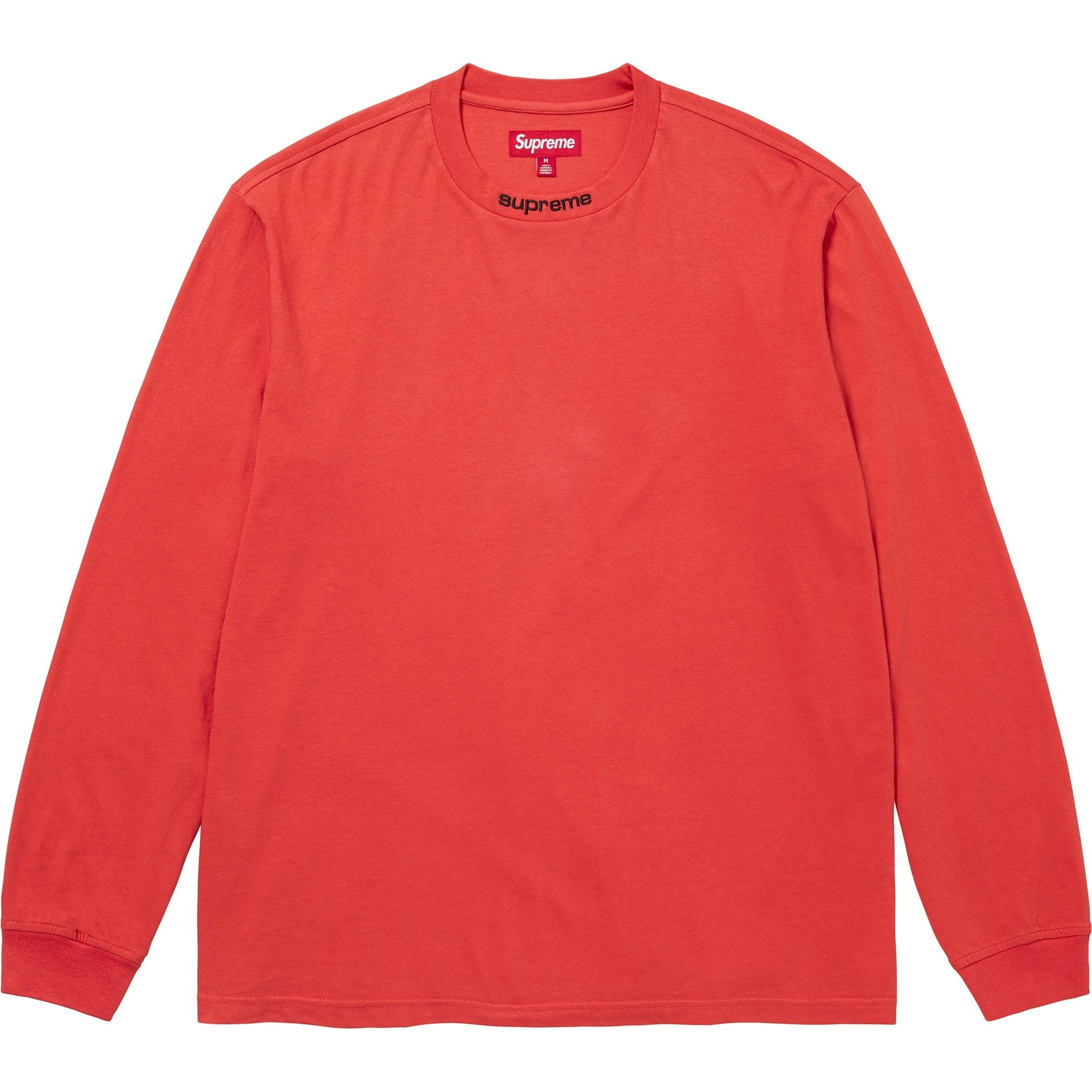 Supreme Embroidered Collar L S Top (FW24) - Red - $88