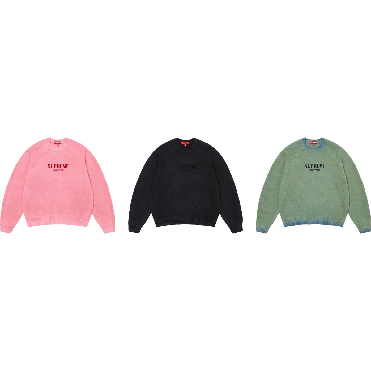 Supreme Flocked Logo Sweater (FW24) - $168
