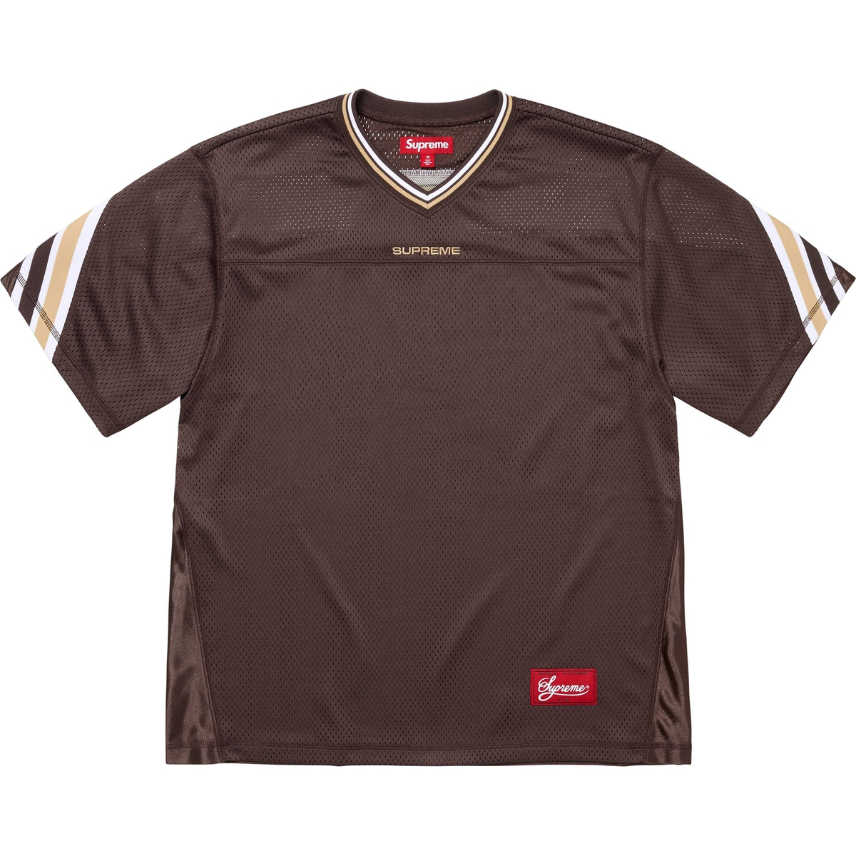 Supreme Jacquard Rib Football Jersey (FW24) - Brown - $118
