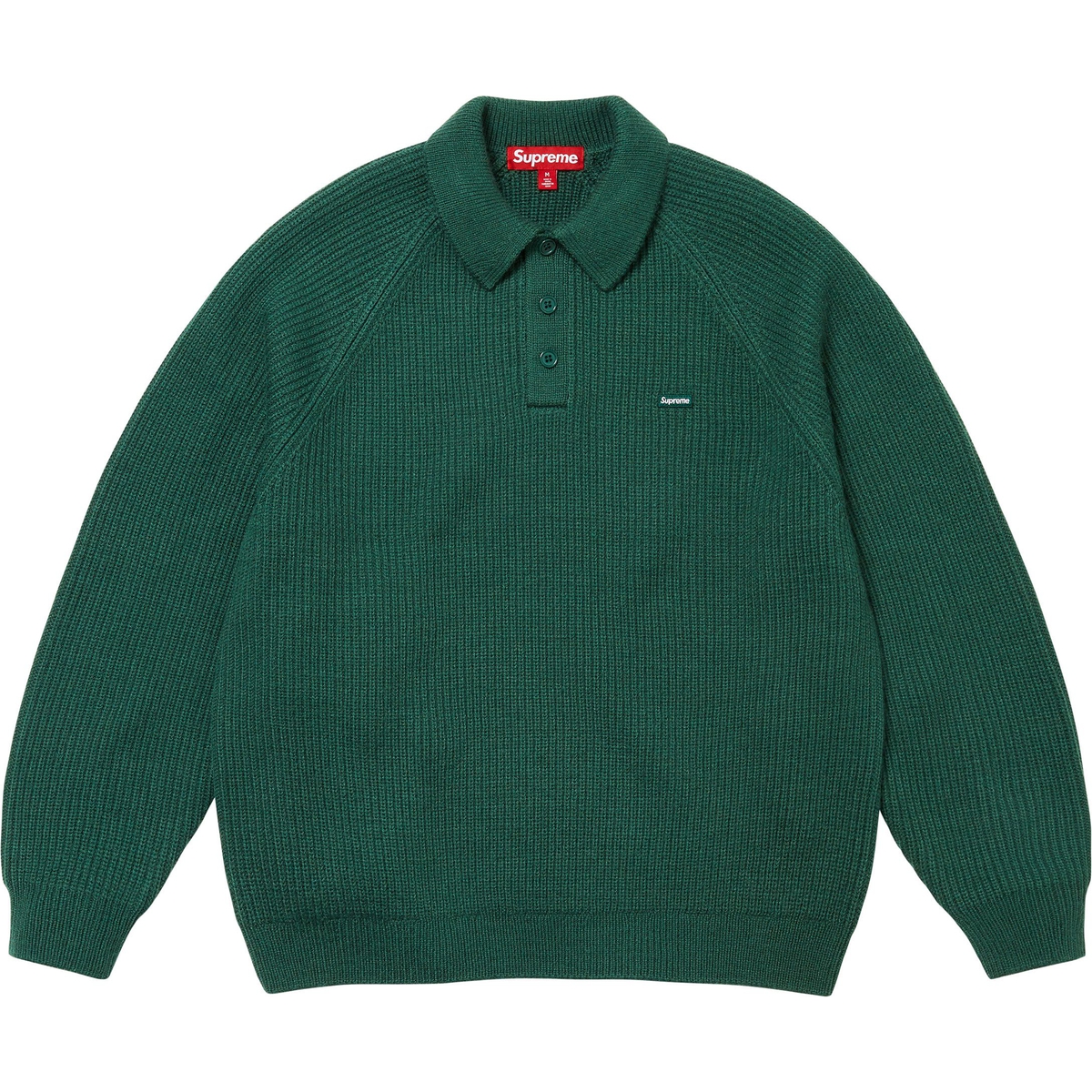 Supreme Small Box Polo Sweater (FW24) - Green - $148