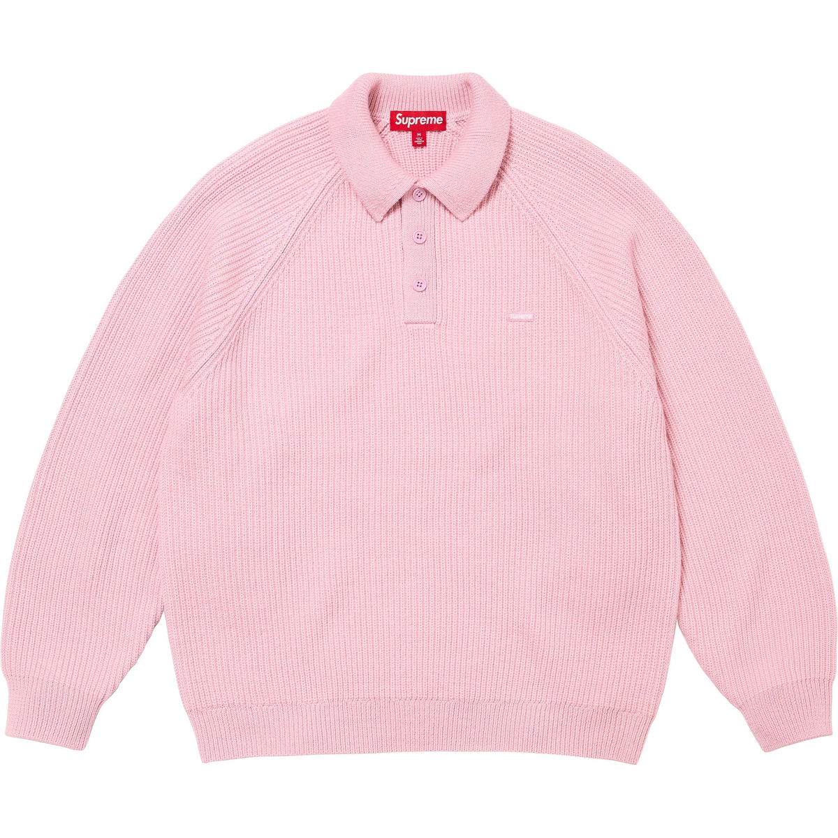 Supreme Small Box Polo Sweater (FW24) - Pink - $148