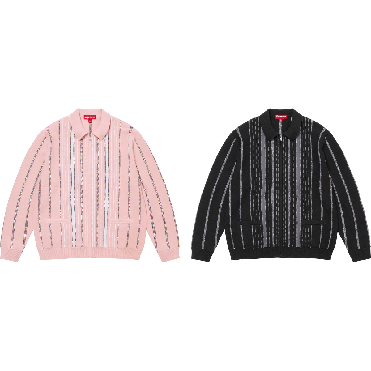 Supreme Speckle Stripe Zip Up Cardigan releasing on Week 13 for fall winter 2024