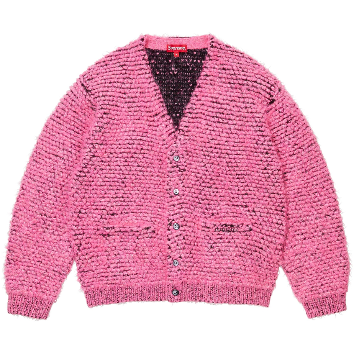 Supreme Textured Knotted Cardigan (FW24) - Pink - $178