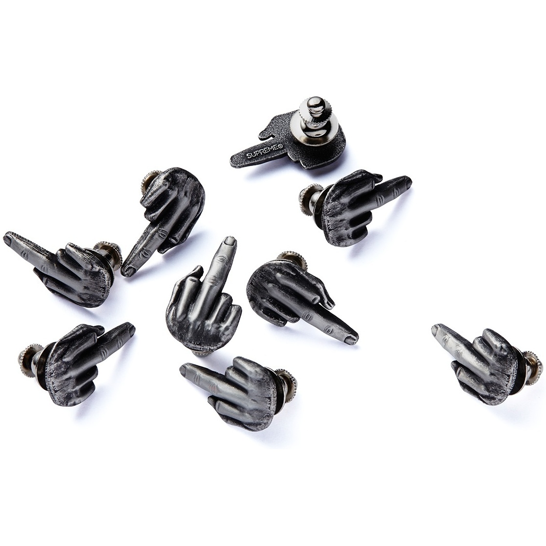 Supreme Middle Finger Pin for spring summer 14 season