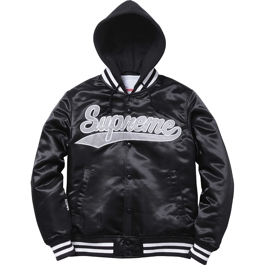 Supreme Hooded Satin Varsity Jacket (SS14)