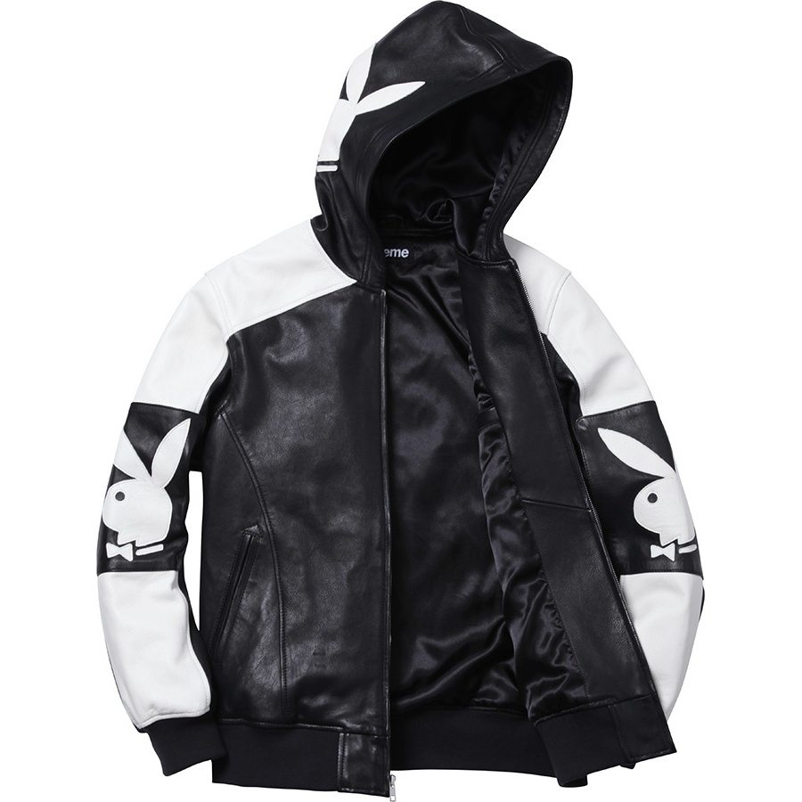 Supreme Supreme Playboy Hooded Leather Jacket (SS14)