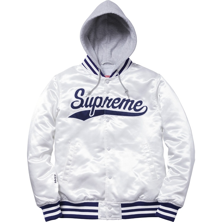 Supreme Hooded Satin Varsity Jacket (SS14)