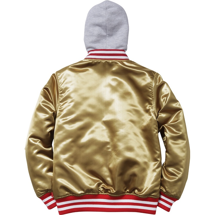 Supreme Hooded Satin Varsity Jacket (SS14)