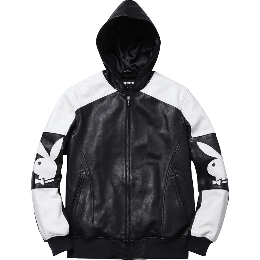Supreme Supreme Playboy Hooded Leather Jacket (SS14)