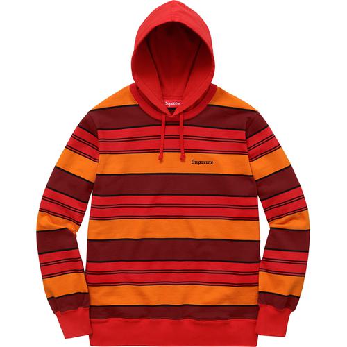 Supreme Striped Hooded Crewneck (SS17) - $128