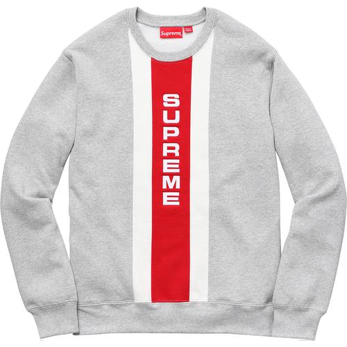 Supreme Vertical Logo Panel Crewneck (SS17) - $148