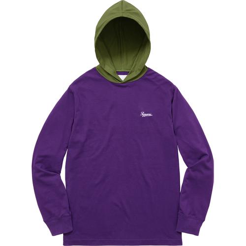 Supreme Contrast Hooded L S Top (SS17) - $110