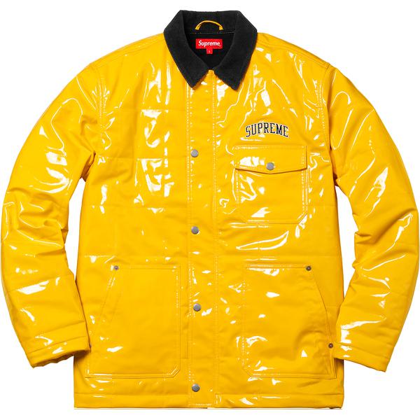 Supreme Quilted Patent Vinyl Work Jacket (SS18) - $198