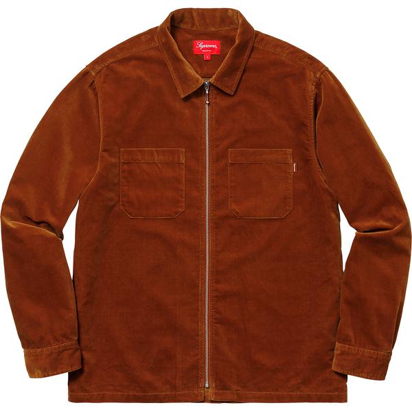 Supreme Velvet Zip Up Shirt (SS18) - $138