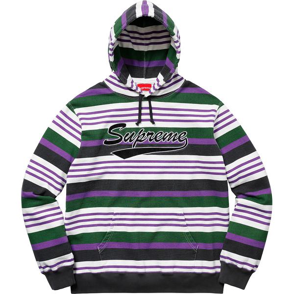 Supreme Striped Hooded Sweatshirt (SS18) - $148