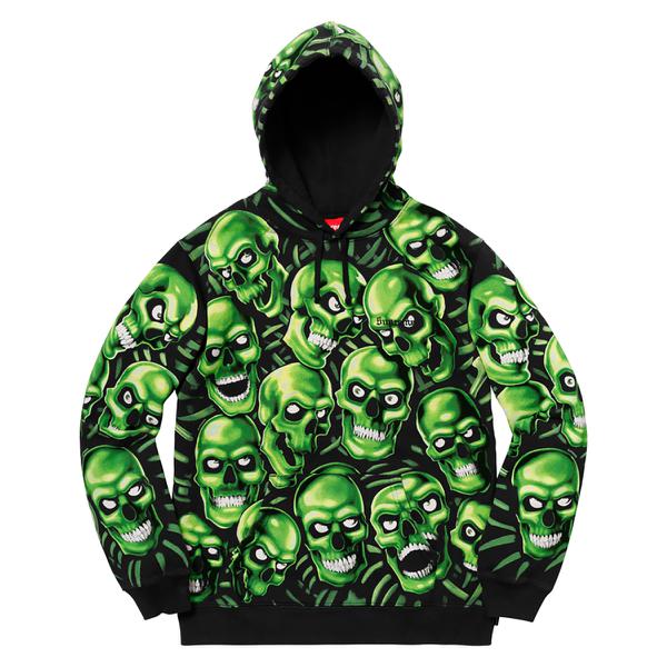 Supreme Skull Pile Hooded Sweartshirt (SS18) - $188