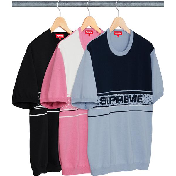 Supreme Chest Logo S S Knit Top releasing on Week 9 for spring summer 2018