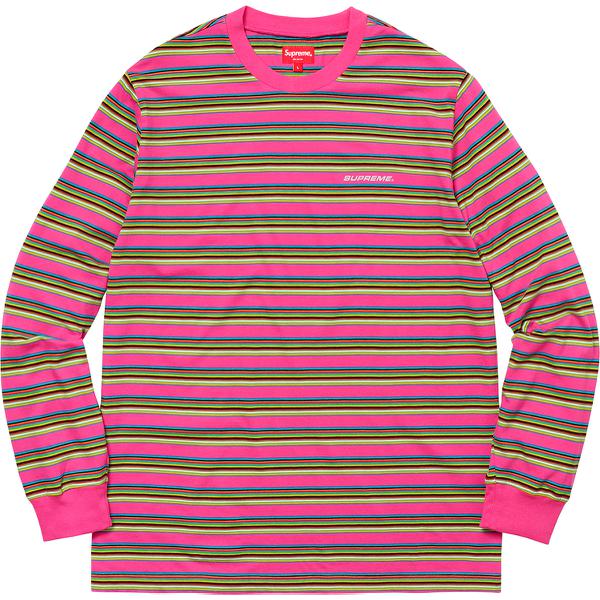 Supreme Multi Stripe L S Top (SS18) - $110