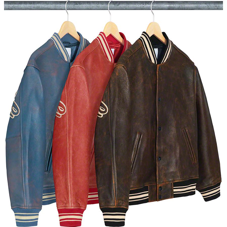 Supreme Leather Varsity Jacket (SS19) - $698