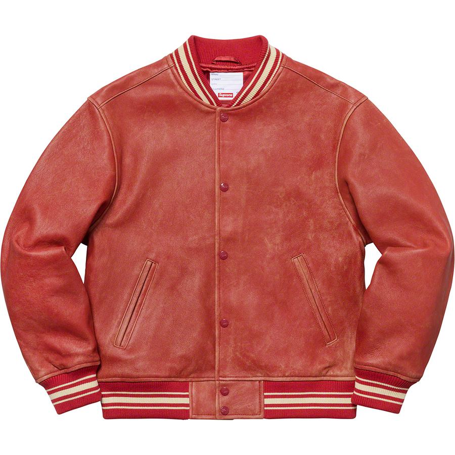 Supreme Leather Varsity Jacket (SS19) - $698