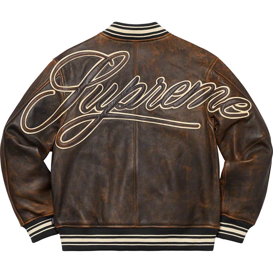 Supreme Leather Varsity Jacket (SS19) - $698