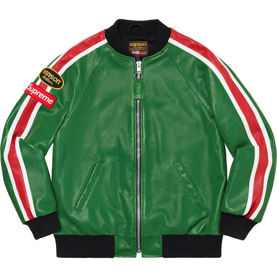Supreme Supreme Vanson Leathers Perforated Bomber Jacket (SS20) - $788