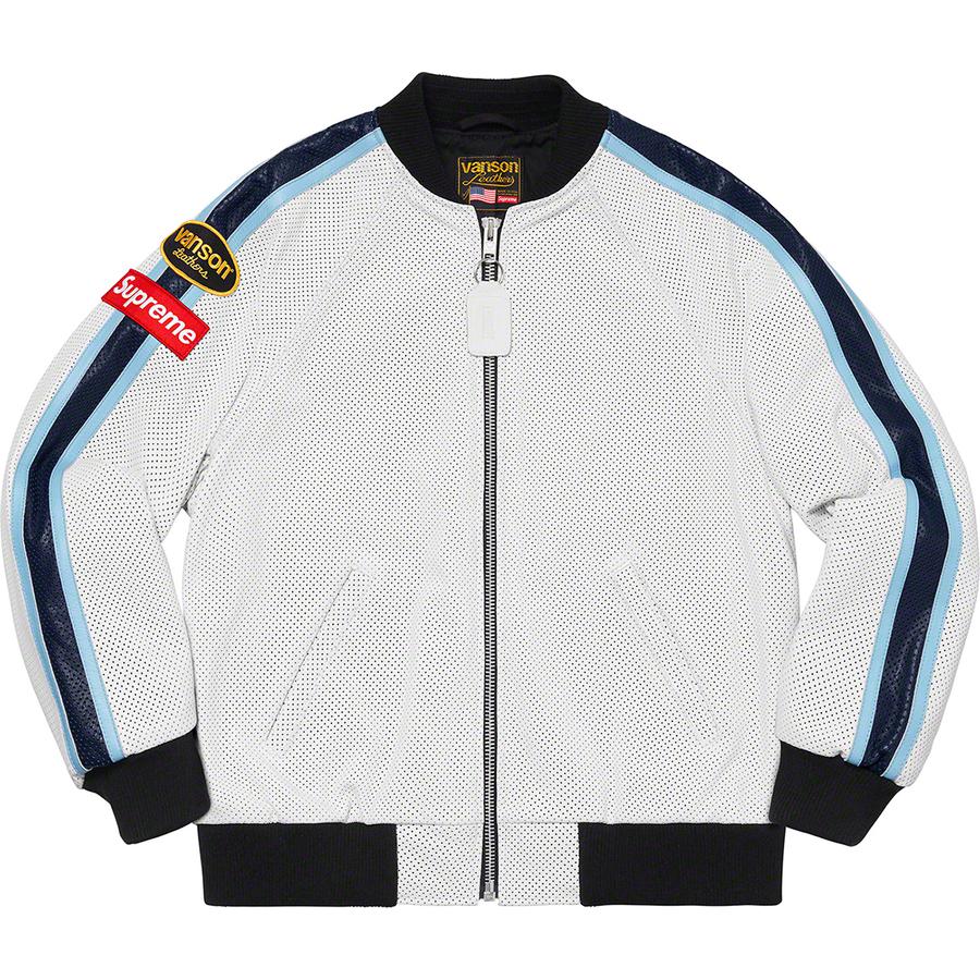 Supreme Supreme Vanson Leathers Perforated Bomber Jacket (SS20) - $788