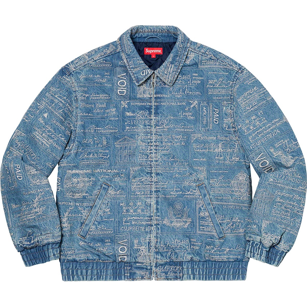 Supreme Checks Embroidered Denim Jacket (SS20) - $238