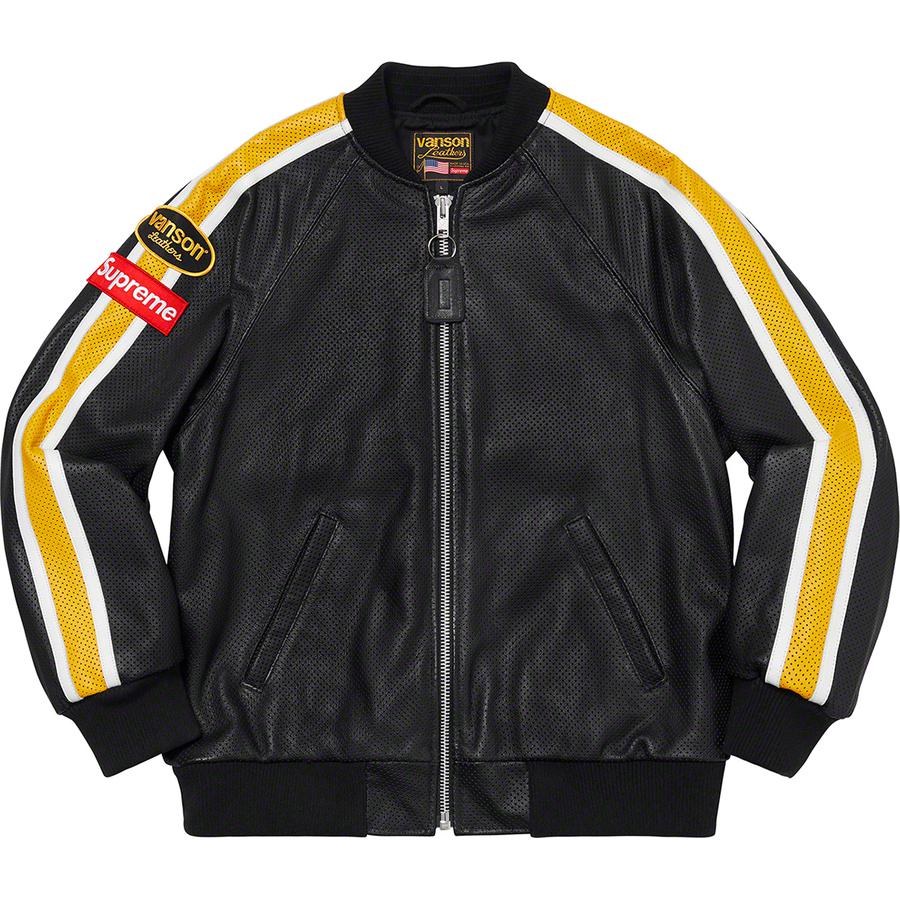 Supreme Supreme Vanson Leathers Perforated Bomber Jacket (SS20) - $788