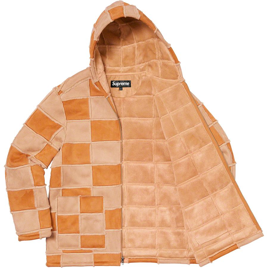 Supreme Faux Suede Patchwork Hooded Jacket (SS20) - $288