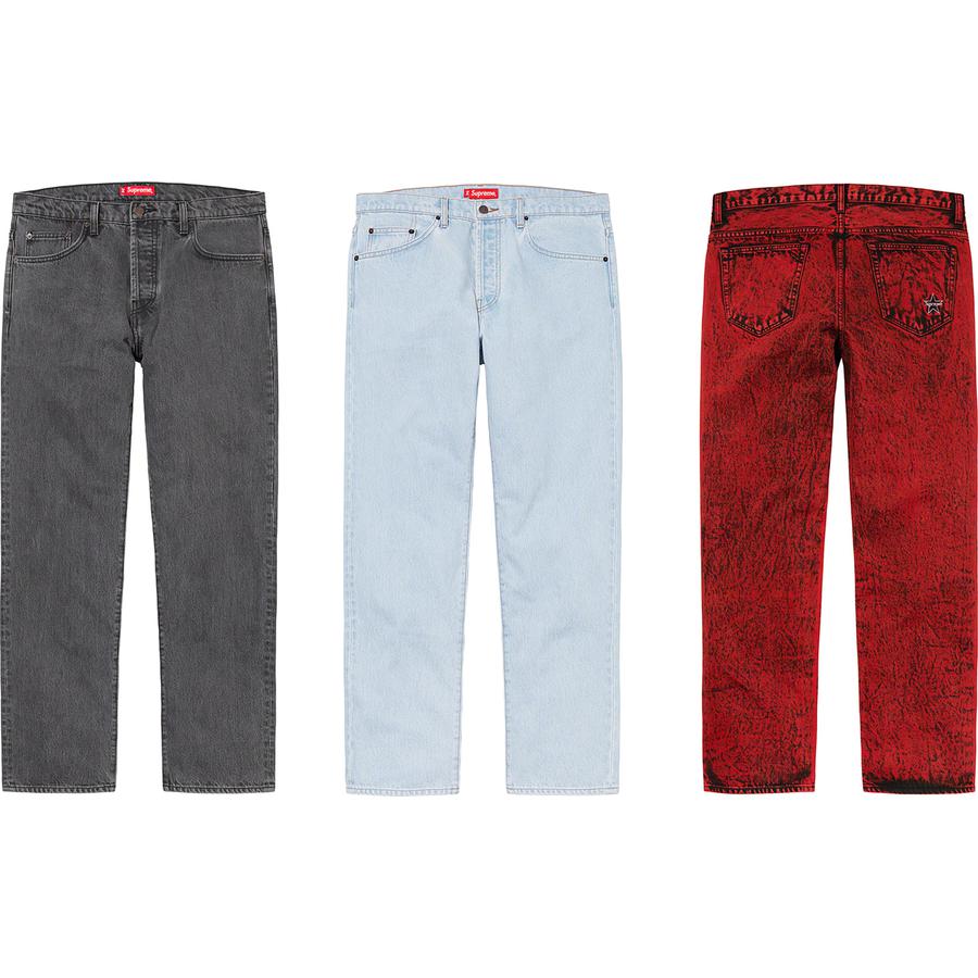 Supreme Washed Regular Jean releasing on Week 0 for spring summer 2020