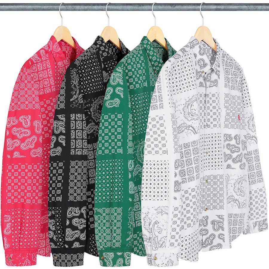 Supreme Paisley Grid Shirt (SS20) - $128