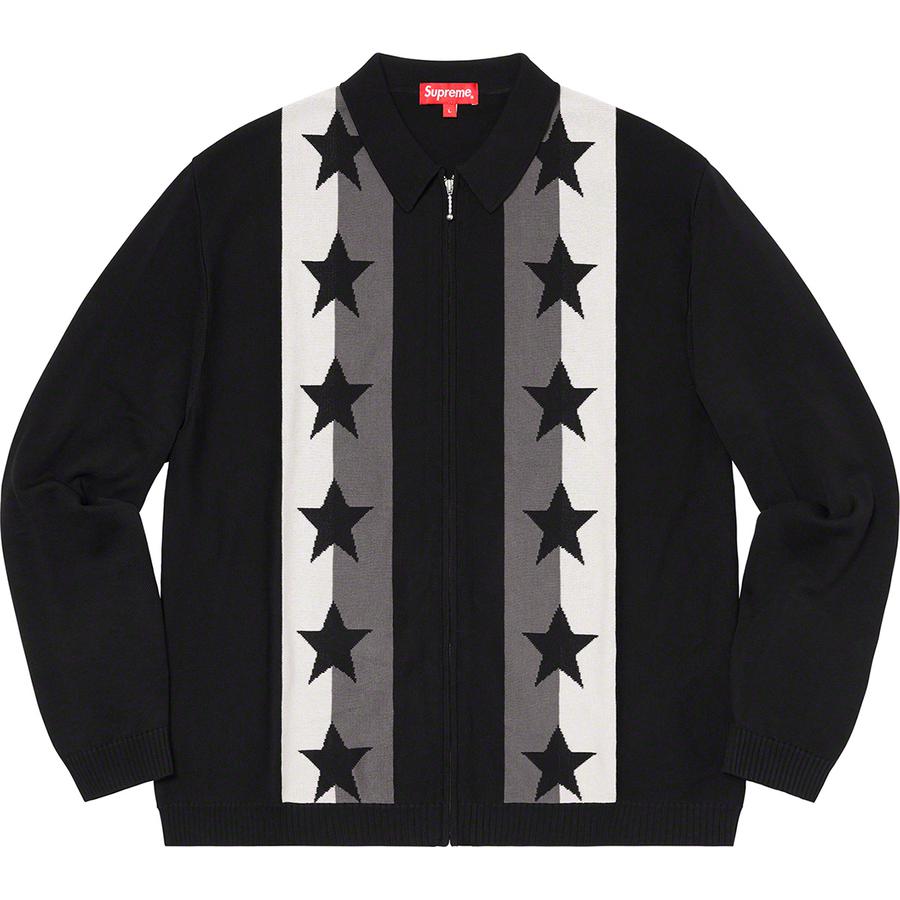 Supreme Stars Zip Up Sweater Polo (SS20) - $158
