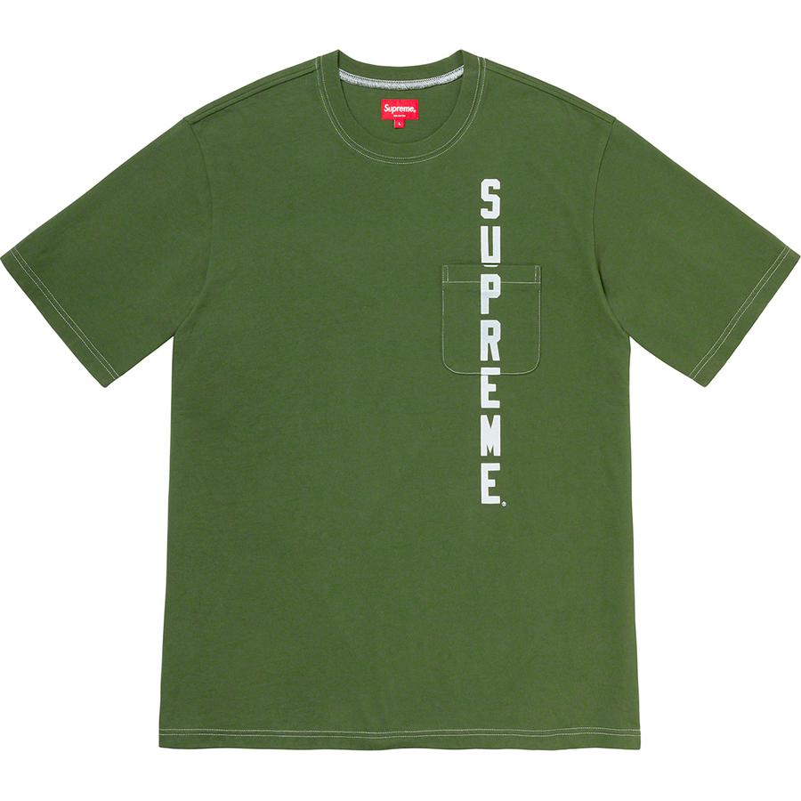 Supreme Contrast Stitch Pocket Tee (SS20) - $68