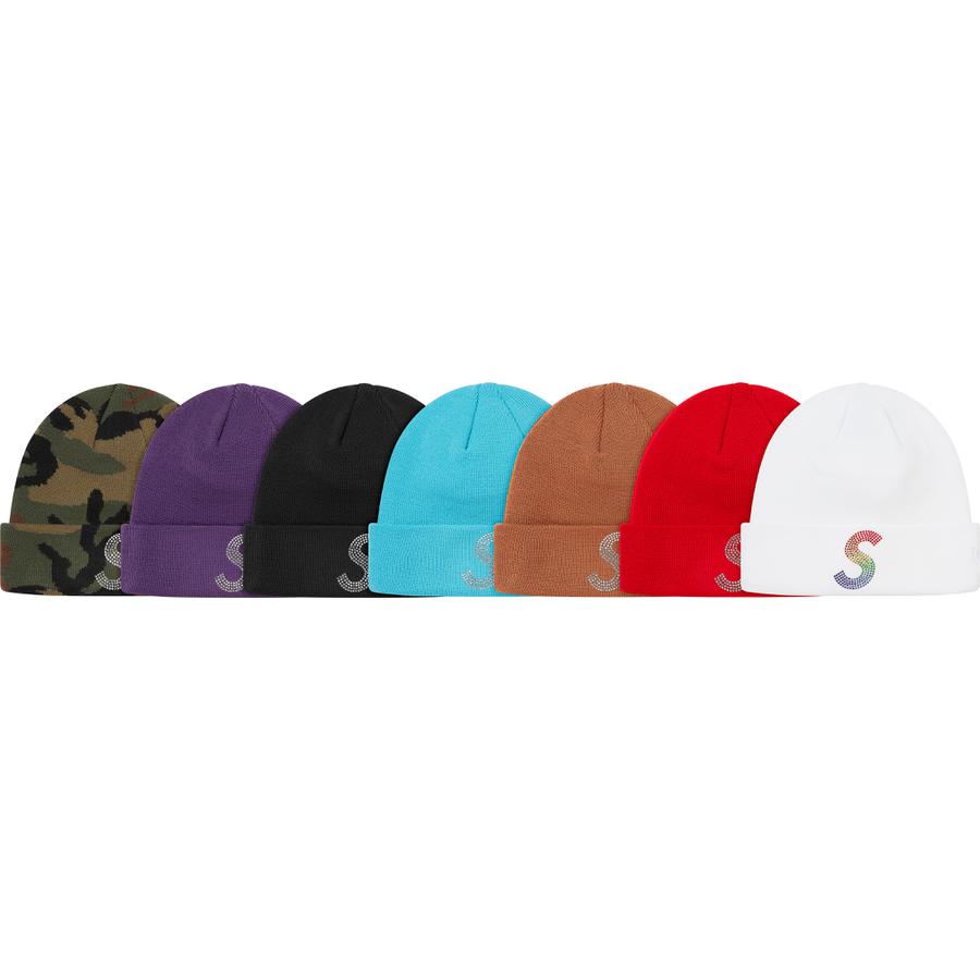 Supreme New Era Swarovski S Logo Beanie (SS21) - $88
