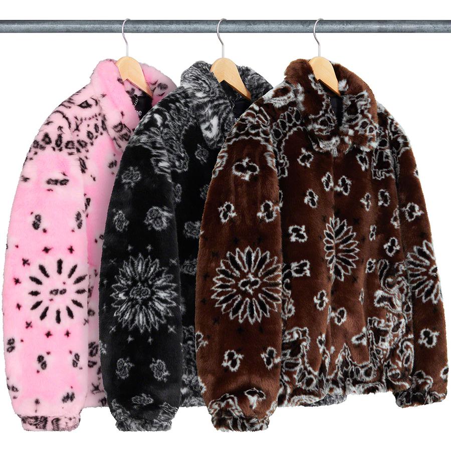 Supreme Bandana Faux Fur Bomber Jacket (SS21) - $398