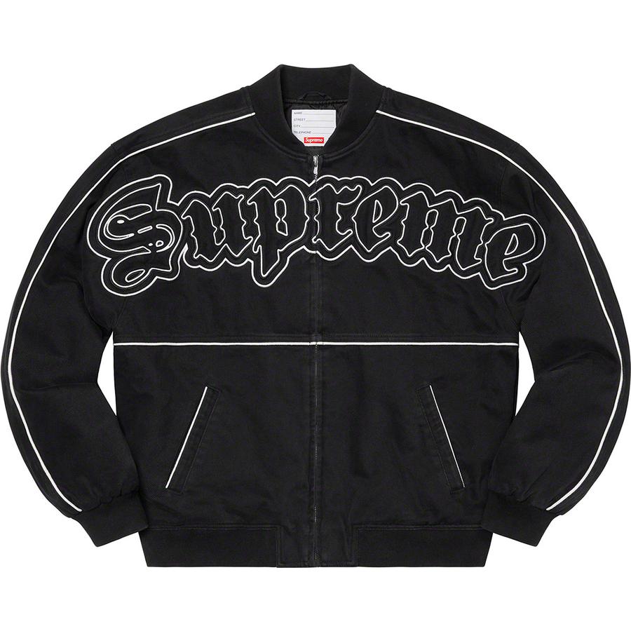 Supreme Twill Old English Varsity Jacket (SS21) - $218